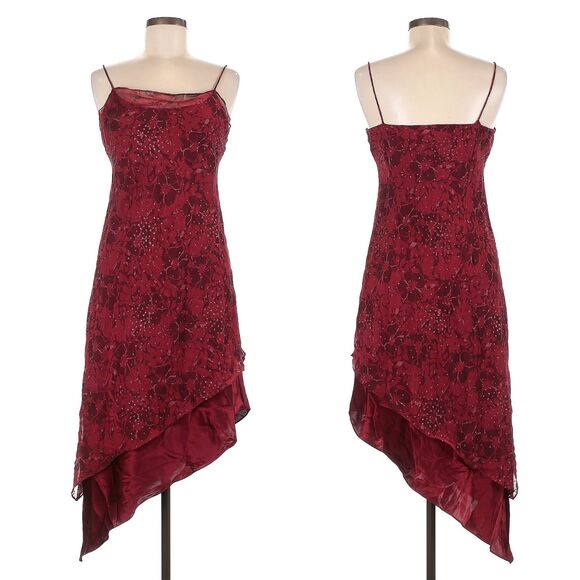 Vintage 90s Y2K Positive Attitude Midi Dress Whimsygoth Glitter Fairycore 8P - Picture 10 of 11